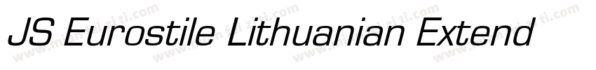 JS Eurostile Lithuanian Extended No字体转换